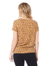 Camel colored Leopard Print, flattering feminine fit with crew neck.