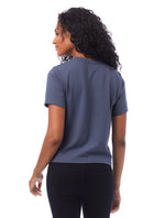 Ombre Blue classic fit, single pocket, slightly cropped tee