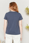 Fjord Blue feminine fit basic tee