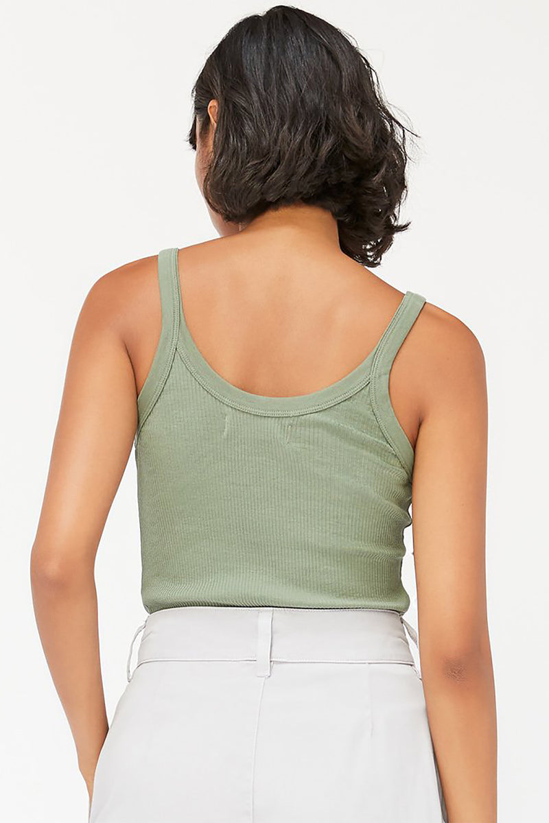 Seaweed Green classic feminine fit tank.