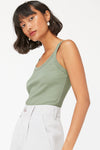 Seaweed Green classic feminine fit tank.