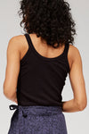 Tar Black classic feminine fit tank.