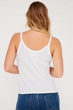 Whitewash classic feminine fit tank.